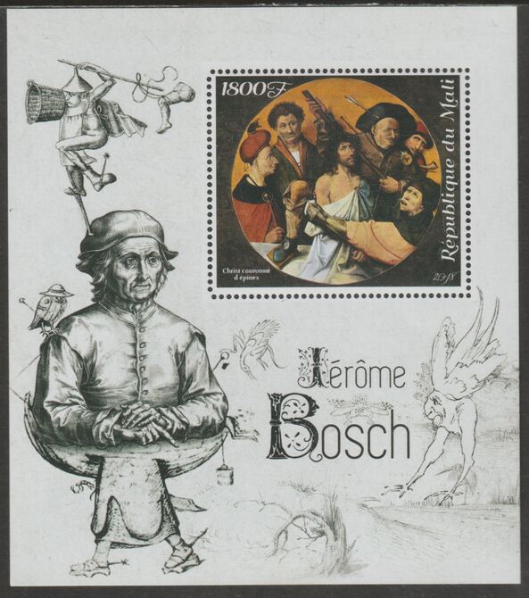 Mali 2018 Hieronymus Bosch perf m/sheet containing one value unmounted mint