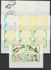 Eynhallow 1982 75th Anniversary of Scouting sheet of 4 values - the set of 7 imperf progressive proofs comprising the 4 individual colours, 2, 3 and all 4 colour composites unmounted mint