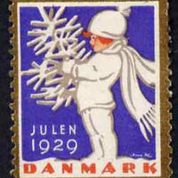 Cinderella - Denmark 1929 Christmas seal unused without gum