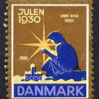 Cinderella - Denmark 1930 Christmas seal unused without gum