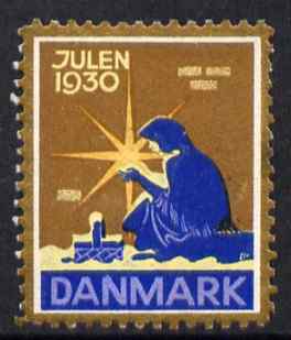 Cinderella - Denmark 1930 Christmas seal unused without gum