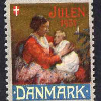 Cinderella - Denmark 1931 Christmas seal unused without gum