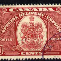 Canada 1938-39 Special Delivery 20c scarlet (Arms of canada) fine corner cancel, SG S10