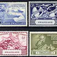 Swaziland 1949 KG6 75th Anniversary of Universal Postal Union set of 4 mounted mint, SG 48-51