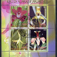 Congo 2009 Orchids perf sheetlet containing 4 values fine cto used