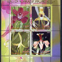 Congo 2009 Orchids perf sheetlet containing 4 values unmounted mint