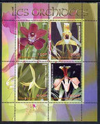 Congo 2009 Orchids perf sheetlet containing 4 values unmounted mint