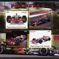 Congo 2009 Formula 1 perf sheetlet containing 4 values unmounted mint