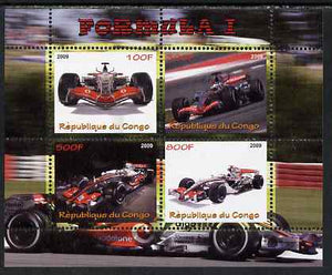 Congo 2009 Formula 1 perf sheetlet containing 4 values unmounted mint