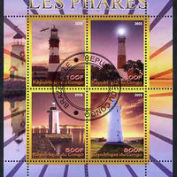 Congo 2009 Lighthouses perf sheetlet containing 4 values fine cto used