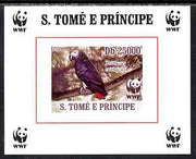 St Thomas & Prince Islands 2009 WWF - African Grey Parrot #2 individual imperf deluxe sheet unmounted mint. Note this item is privately produced and is offered purely on its thematic appeal