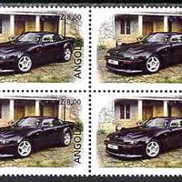 Angola 1998 Greatest Cars of the Century - Aston Martin V600 perf block of 4 unmounted mint