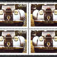 Angola 1998 Greatest Cars of the Century - Bugatti Type 57C perf block of 4 unmounted mint