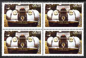 Angola 1998 Greatest Cars of the Century - Bugatti Type 57C perf block of 4 unmounted mint