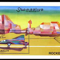 Somalia 2001 Rocket Cars perf m/sheet unmounted mint. Note this item is privately produced and is offered purely on its thematic appeal Michel BL 75