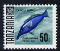 Tanzania 1967 Blue Bird Wrasse 50c unmounted mint SG 148