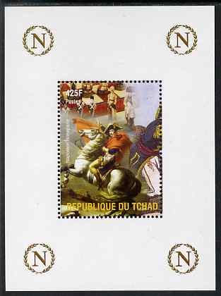 Chad 2009 Napoleon #4 Crossing the Alps by David perf deluxe sheet unmounted mint. Note this item is privately produced and is offered purely on its thematicappeal.