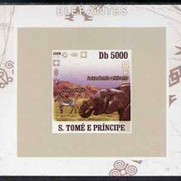 St Thomas & Prince Islands 2008 Elephants #2 individual imperf deluxe sheet unmounted mint. Note this item is privately produced and is offered purely on its thematic appeal