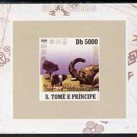 St Thomas & Prince Islands 2008 Elephants #4 individual imperf deluxe sheet unmounted mint. Note this item is privately produced and is offered purely on its thematic appeal