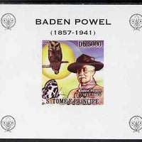 St Thomas & Prince Islands 2008 Baden Powell #2 individual imperf deluxe sheet unmounted mint. Note this item is privately produced and is offered purely on its thematic appeal