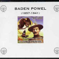 St Thomas & Prince Islands 2008 Baden Powell #3 individual imperf deluxe sheet unmounted mint. Note this item is privately produced and is offered purely on its thematic appeal