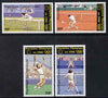 Central African Republic 1986 Seoul Olympic games - 1st issue - Tennis perf set of 4 unmounted mint SG 1244-7