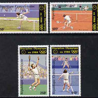 Central African Republic 1986 Seoul Olympic games - 1st issue - Tennis perf set of 4 unmounted mint SG 1244-7