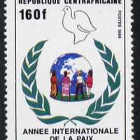 Central African Republic 1986 International Peace Year 160f unmounted mint SG 1228