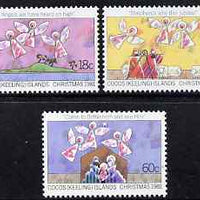 Cocos (Keeling) Islands 1981 Christmas perf set of 3 unmounted mint, SG 72-4