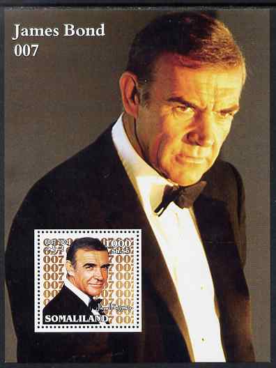 Somaliland 2002 James Bond (Sean Connery) #1 perf m/sheet unmounted mint. Note this item is privately produced and is offered purely on its thematic appeal