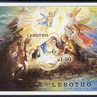 Lesotho 1980 Christmas imperf proof of m/sheet unmounted mint and scarce thus, as SG MS 430