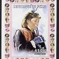 Chad 1997 Princess Diana 450f series #7 imperf deluxe sheet unmounted mint. Note this item is privately produced and is offered purely on its thematic appeal.