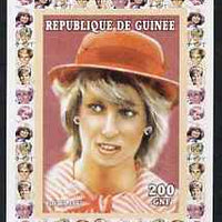 Guinea - Conakry 1997 Princess Diana 200f series #1 imperf deluxe sheet unmounted mint