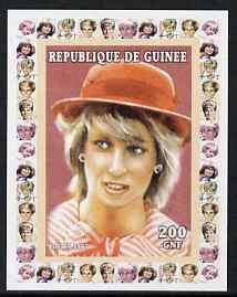 Guinea - Conakry 1997 Princess Diana 200f series #1 imperf deluxe sheet unmounted mint