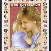 Guinea - Conakry 1997 Princess Diana 200f series #2 imperf deluxe sheet unmounted mint