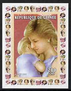 Guinea - Conakry 1997 Princess Diana 200f series #2 imperf deluxe sheet unmounted mint