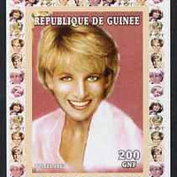 Guinea - Conakry 1997 Princess Diana 200f series #3 imperf deluxe sheet unmounted mint