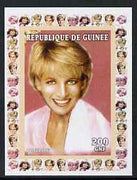 Guinea - Conakry 1997 Princess Diana 200f series #3 imperf deluxe sheet unmounted mint