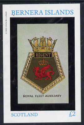 Bernera 1982 Badges (Regent) imperf deluxe sheet (£2 value) unmounted mint