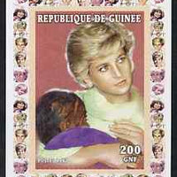 Guinea - Conakry 1997 Princess Diana 200f series #4 imperf deluxe sheet unmounted mint