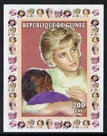 Guinea - Conakry 1997 Princess Diana 200f series #4 imperf deluxe sheet unmounted mint