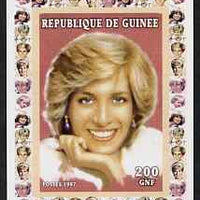 Guinea - Conakry 1997 Princess Diana 200f series #6 imperf deluxe sheet unmounted mint