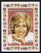 Guinea - Conakry 1997 Princess Diana 200f series #6 imperf deluxe sheet unmounted mint