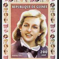 Guinea - Conakry 1997 Princess Diana 200f series #7 imperf deluxe sheet unmounted mint. Note this item is privately produced and is offered purely on its thematic appeal