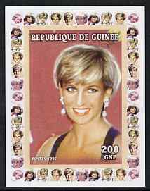 Guinea - Conakry 1997 Princess Diana 200f series #8 imperf deluxe sheet unmounted mint