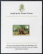 Belize 1983 WWF - Jaguar 5c (Jaguar Cub) imperf proof mounted on Format International Proof card, as SG 756