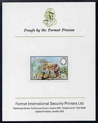 Belize 1983 WWF - Jaguar $1 (Jaguar on rock) imperf proof mounted on Format International Proof card, as SG 759