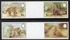 Belize 1983 WWF - Jaguar the set of 4 in imperf inter-paneau se-tenant horizontal gutter pairs from uncut proof sheet, unmounted mint and rare, as SG 756-9