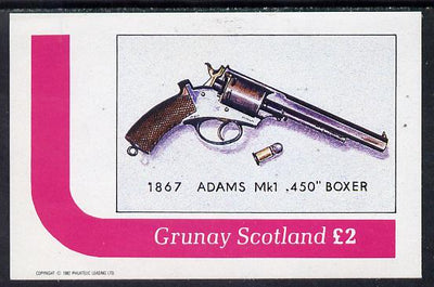 Grunay 1982 Pistols (Adams) imperf deluxe sheet (£2 value) unmounted mint