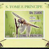 St Thomas & Prince Islands 2009 Dragonflies #2 individual imperf deluxe sheet unmounted mint. Note this item is privately produced and is offered purely on its thematic appeal